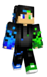 black and cod gray Minecraft skin — Classic model — first worn by viggo4792