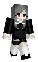 black and sisal Minecraft skin — Slim model