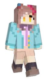 water leaf and peach cream Minecraft skin — Slim model — first worn by NightmareXD360