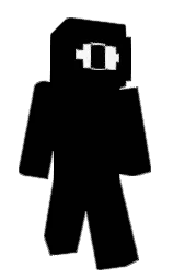 black and white Minecraft skin — Classic model