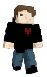 black and blue bayoux Minecraft skin — Slim model