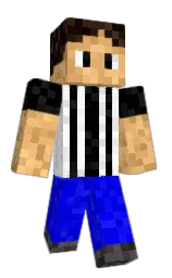 black and white Minecraft skin — Classic model