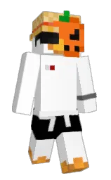white and black Minecraft skin — Classic model — first worn by Zyksiuu