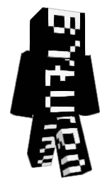 black and white Minecraft skin — Classic model — first worn by Bego2327