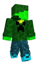 black and dark fern Minecraft skin — Classic model — first worn by Anterania