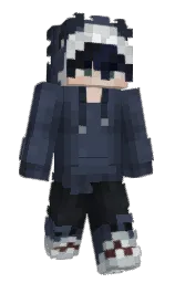 ebony clay and oxford blue Minecraft skin — Classic model