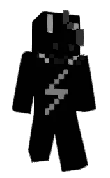 black and dusty gray Minecraft skin — Classic model — first worn by SuperD3930