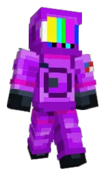 black and heliotrope Minecraft skin — Classic model — first worn by Cosmic_6w