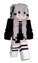 ebony2_0's Minecraft skin wearing the Purple Heart cape