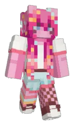 azalea and red violet Minecraft skin — Slim model — first worn by tabbycattmeow