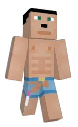 black and tan Minecraft skin — Classic model — first worn by Casavea
