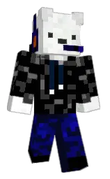 black and black pearl Minecraft skin — Classic model — first worn by b3pp
