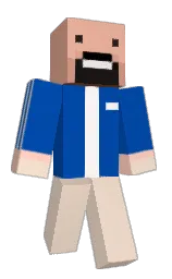 cobalt and albescent white Minecraft skin — Classic model — first worn by 11_King