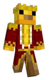 amber and gamboge Minecraft skin — Classic model — first worn by KocaBillur