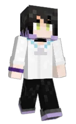 alabaster and cod gray Minecraft skin — Classic model — first worn by Kibune