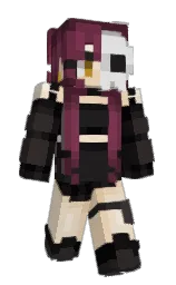 Fufiworld's Minecraft skin wearing the 15th Anniversary cape