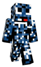white and black Minecraft skin — Classic model