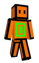 flush orange and black Minecraft skin — Classic model — first worn by wasim750