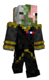 black and cod gray Minecraft skin — Classic model
