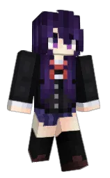 kyuzirj's Minecraft skin wearing the Purple Heart cape