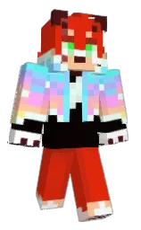 asphalt and scarlet Minecraft skin — Classic model — first worn by XShadCatX