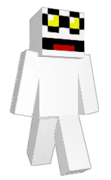white and black Minecraft skin — Classic model