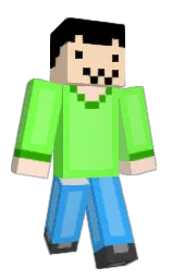 screamin' green and dodger blue Minecraft skin — Classic model