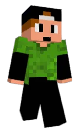 black and sandy brown Minecraft skin — Classic model