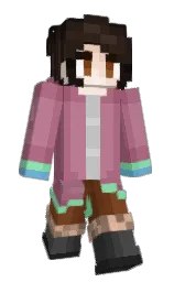 turkish rose and black Minecraft skin — Slim model — first worn by Kikabea123