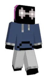 black and fiord Minecraft skin — Classic model — first worn by Monzter_X