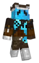cocoa brown and cyan / aqua Minecraft skin — Classic model — first worn by OhNoWaizeerk