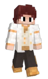 black and white Minecraft skin — Slim model — first worn by TheMightyFishy