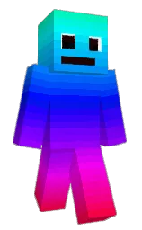 white and azure radiance Minecraft skin — Slim model
