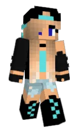black and cod gray Minecraft skin — Slim model — first worn by Zukora