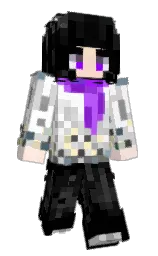 black and white Minecraft skin — Slim model