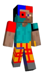 red and web orange Minecraft skin — Classic model