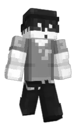 white and dove gray Minecraft skin — Classic model — first worn by O_Rei