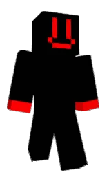 black and red Minecraft skin — Classic model — first worn by yura_dp