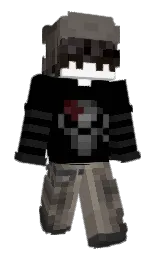 black and cod gray Minecraft skin — Classic model