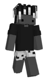 tcha's Minecraft skin wearing the Menace cape