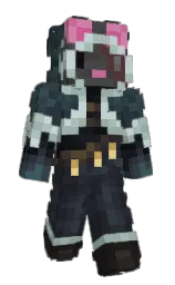ebony clay and limed spruce Minecraft skin — Slim model — first worn by ItzMePinecone