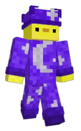 golden dream and electric violet Minecraft skin — Classic model
