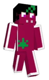 black and white Minecraft skin — Classic model — first worn by CBO_MACTEP