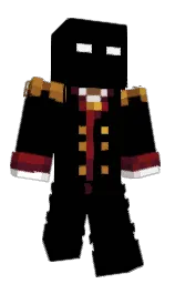 black and white Minecraft skin — Classic model — first worn by Remozen