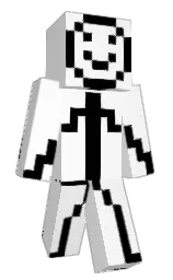 white and black Minecraft skin — Classic model