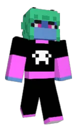 LilithNaNBweh's Minecraft skin wearing the Purple Heart cape