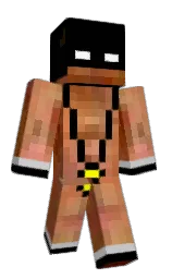 black and silver Minecraft skin — Classic model
