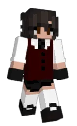 white and cod gray Minecraft skin — Slim model