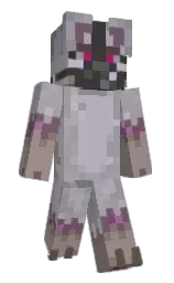 dusty gray and spun pearl Minecraft skin — Slim model