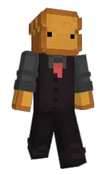 Krumbld's Minecraft skin wearing the Twisted cape
